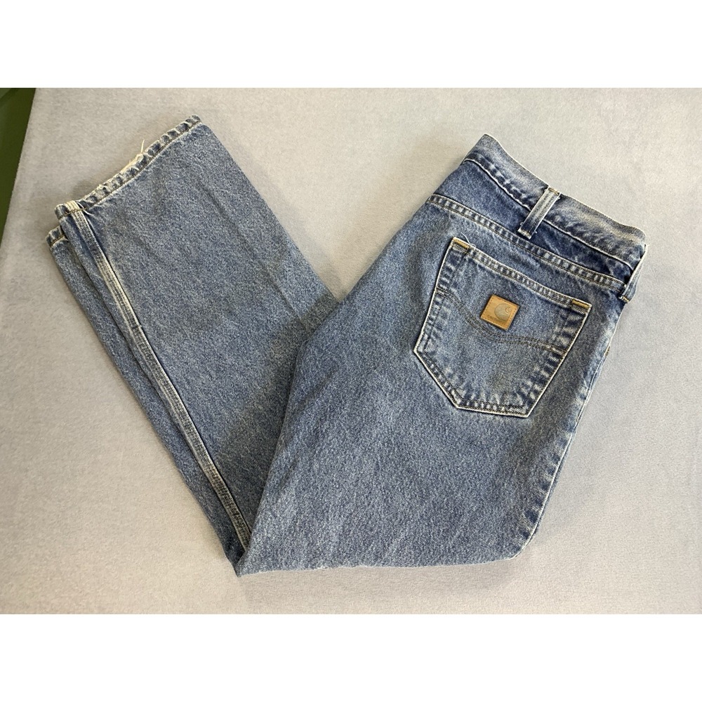 Carhartt Traditional Fit Men's Blue Denim Jeans Size 34x30